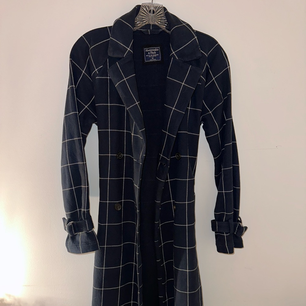 Abercrombie navy trench coat